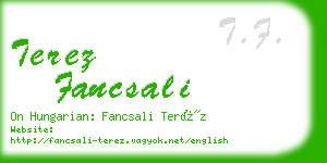 terez fancsali business card